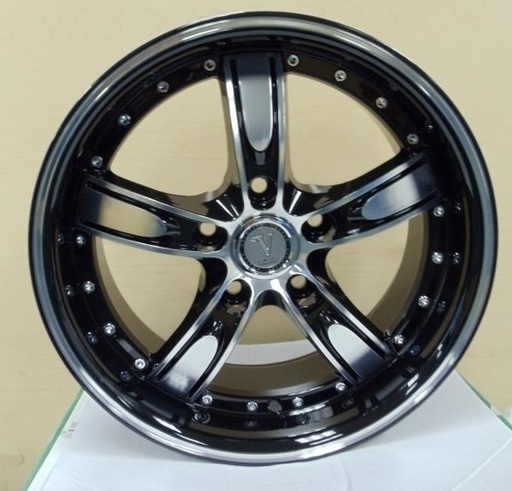 [V8502005BMO10] VELOCITY 850A 20X10+35 5X112 C.B.-66.6 B+MO+MLLIP (BLACK M-FACE NO LIP+MLLIP)