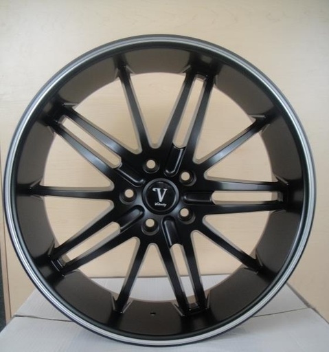 [V9102008DFBLI] VELOCITY 910 20X7.5+38 5X120 C.B.-74.2 DFB-MLLIP (DARK FLAT BLACK+MACHINE LIP)