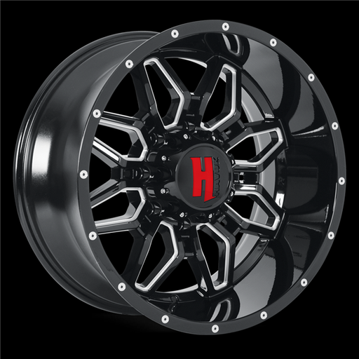 [H1092246135-76BMW] HAVOK H109 22X14-76 6X135 C.B-87.1 B+MW+MR BLACK MILLED