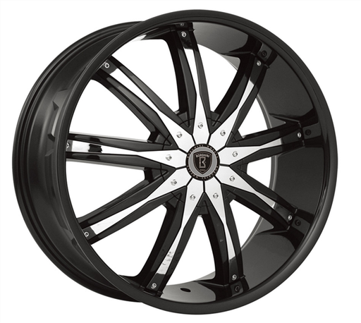 [B92026B+CP] BORGHINI B9 20X8.5+35 5X120+5X114.3 C.B-74.2 B+CP BLACK+ CHROME PLASTIC