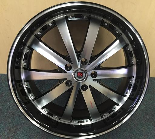 [RSW772005MLLIP] RED SPORT 77 A 20X8.5+35 5X112 C.B-66.6 B+MO+MLLIP (BLACK+MACHINE FACE NO LIP, MACHINE LINE)