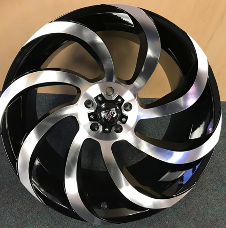 [RD152009-44] RDR 15-M 20X12-44 5X127 C.B-78.1 BLACK/MACHINE(TORNADO)-B+M***SPECIAL***