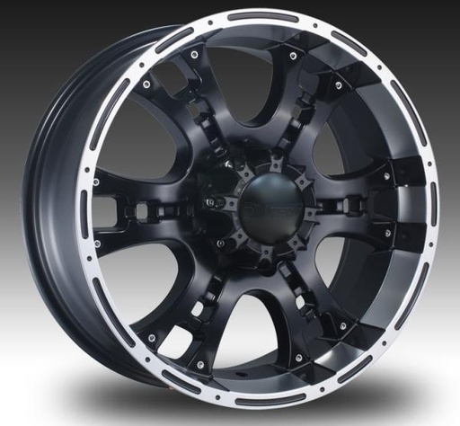 [DW9152015+] DCENTI 915 20X9+10 6X139.7 C.B-110.5 B+ML (BLACK/MACHINE LIP)