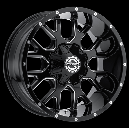 [SC19-20098170+12ML] SCORPION OFFROAD SC-19 20X9+12 8X170 C.B-125.2 BLACK MILLED
