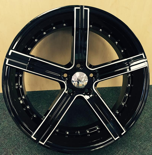 [RSW1002407B+MW] REDSPORT RSW100AR-M 24X9.5+13 5X115 C.B-74.2 B+MW(U)**WITH RIVETS***
