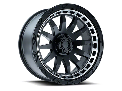 [100061 FLINTLOCK135-2936MB] AMERICAN OUTLAW FLINT LOCK 20X9-10 6X135 C.B-87.1 SBML SATIN BLACK W/MACHINED LIP