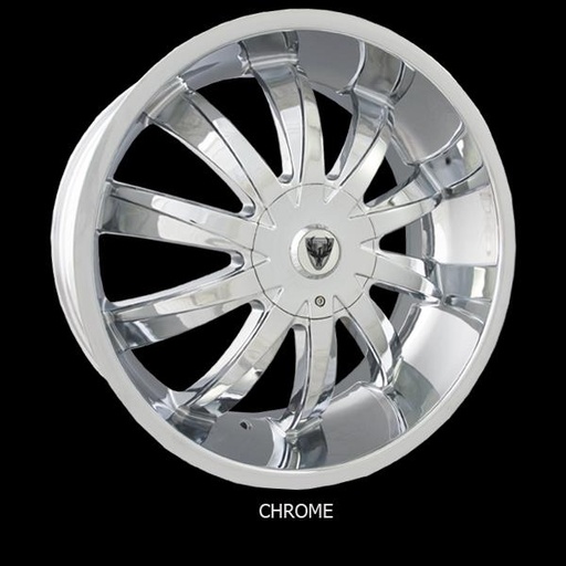 [VNN2434] VENICE NERO 24X9+30 6X135+139.7 C.B-87.1 CHROME