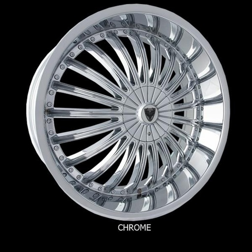 [VNS2634C] VENICE STELLA 26X9.5+30 6X135+6X139.7 C.B-87.1 CHROME