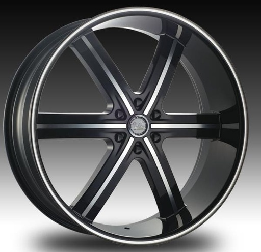 [U2552615BM13] U2 55 B-M 26X10+13 6X139.7 C.B-78.1 B+MO-MLLIP (BLACK/MACHINE FACE NO LIP/MLLIP)