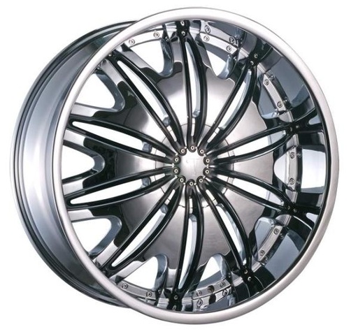 [V8202240] VELOCITY 820 22X9.5+13 5X115+120 C.B-74.2 CHROME +BP PLASTIC