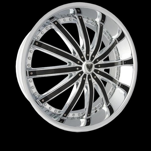 [VND2640C+BI] VENICE DOLCE 26X9+15 5X115+120 C.B-78.1 CHROME +B INSERTS