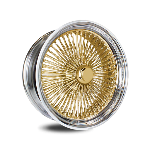 [15X7-100SG] WIRE WHEELS 15X7 100 SPOKE STANDARD GOLD CENTER