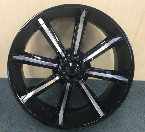 [DW9032816BME] DCENTI 903 28X10+13 8X165 C.B-125 B+MOE (BLACK M-FACE NO LIP)