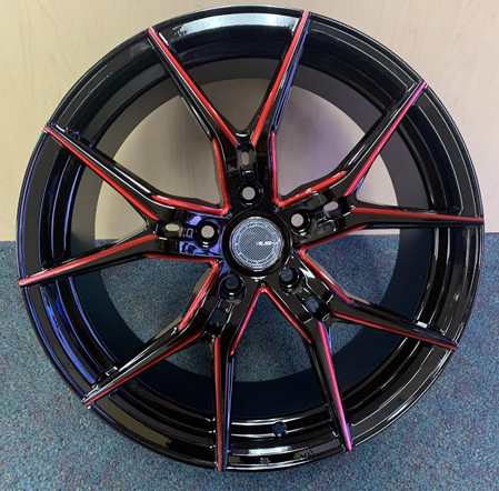 [VE6311806B+MW+TR4] VELSEN WHEEL 631-M 18X8+38 5X114.3 C.B-73.1 B+MW+TR4***RED***