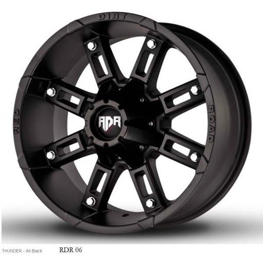 [RD061830M] RDR 06-M 18X9-12 5X127+5X139.7 C.B-87.1 BLACK (THUNDER)-MFB(R)