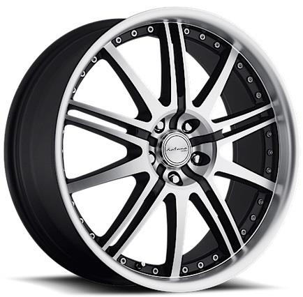 [KGT108755C45MB] KATANA GT10 18X7.5+45 5X100 MATTE BLACK W/ MACHINED FACE & LIP