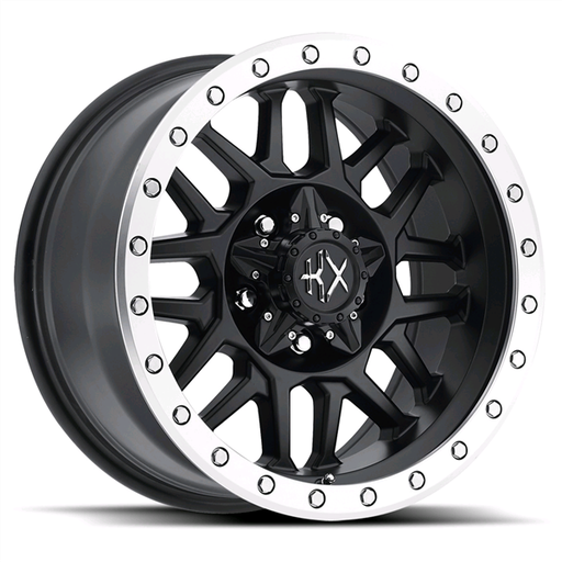 [KX03-6826MBL1] KATANA OFF-ROAD KX03 16X8+1 5X114.3+5X127 C.B 78.30 MATTE BLACK MACH RING