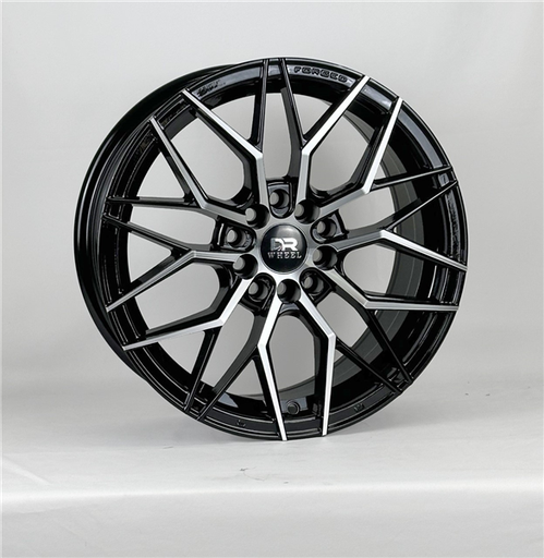 [DR236156519+35GBMF] DRIFT RACING DR236 15X6.5+35 4X100+4X114.3 C.B 73.10 GLOSS BLACK MACHINE FACE