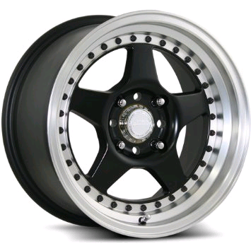 [K122-5801MBL] KATANA K122 15X8+20 4X100+4X114.3 C.B 73.10 MATTE BLACK MACH LIP