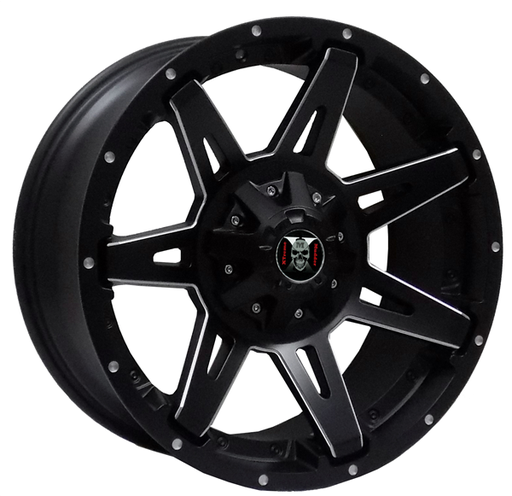 [A392200970+0GBMD] XTREME MUDDER A392 20X9+0 5X114.3+5X127 C.B 78.10 SATIN BLACK MILLED EDGE & DOTS**SPECIAL***