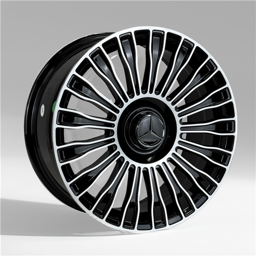 [AO2009Y177505+25GBM] MERCEDES BENZ REPLICA AO2009Y 17X7.5+25 5X112 C.B 66.6 GLOSS BLACK MACHINE