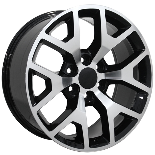 [2113209047+27BMF] 2113 [GMC SIERRA] REPLICA 20X9+27 6X139.7 C.B 78.10 BLACK MACHINE FACE