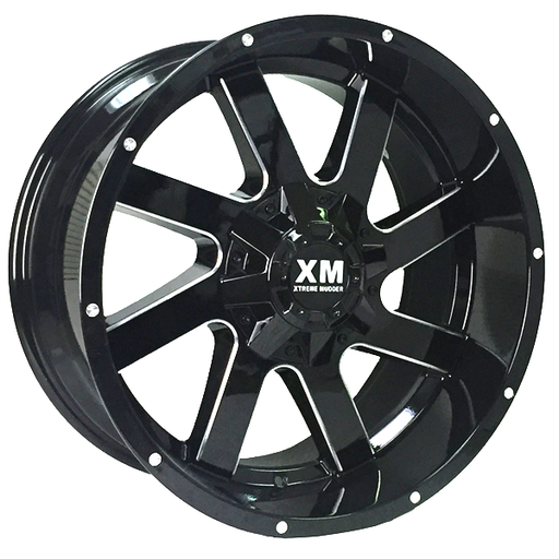 [XM322189047+0GBM] XTREME MUDDER XM-322 18X9+0 6X135+6X139.7 C.B 108 GLOSS BLACK MILLED