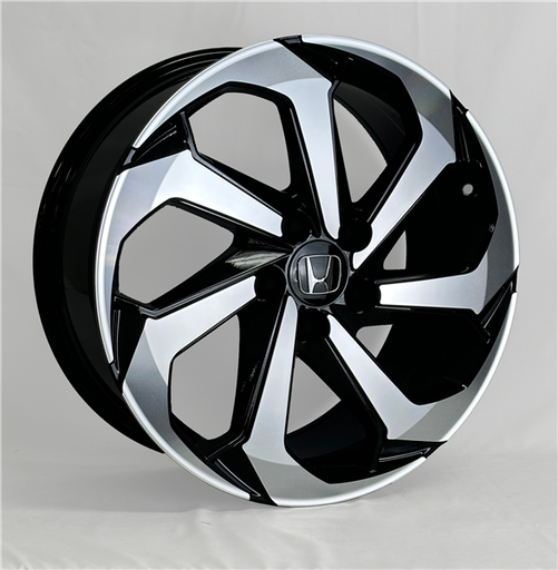 [AO00874188006+35GBMF] AO00874 HONDA REPLICA 18X8+35 5X114.3 C.B 64.10 GLOSS BLACK MACHINE FACE