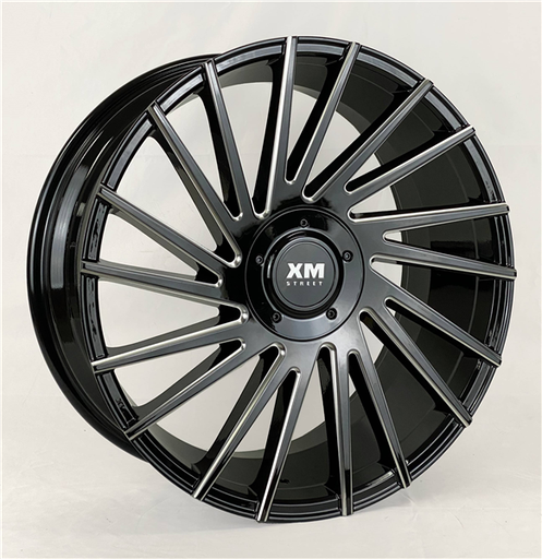 [XM609208526+35BM] XM STREET XM-609 20X8.5+35 5X114.3+5X120 C.B 74.10 BLACK MILLED