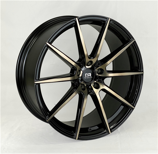 [DR7120903506+35BMFBP] DRIFT RACING DR71 20X9+35 5X114.3 C.B 73.10 BLACK MACHINE FACE+BRONZE PAINT