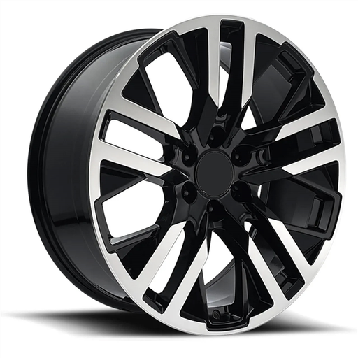 [2106229047+31BMF] 2106 CHVY, GM, CADILAC REPLICA 22X9+31 6X139.7 C.B 78.10 BLACK MACHINE FACE