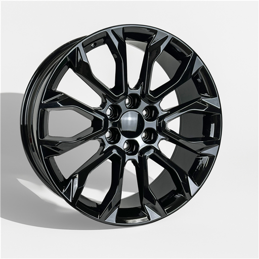 [2141229047+28B] 2141 CHEVY, GMC REPLICA  22X9+28 6X139.7 C.B 78.10 BLACK**GLOSS BLACK***