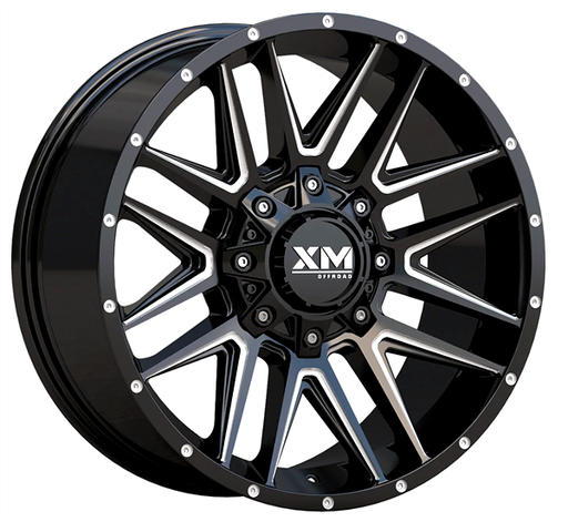 [XM357209070+0GBM] XTREME MUDDER XM-357 20X9+0 5X114.3+5X127 C.B 78.10 GLOSS BLACK MILLED