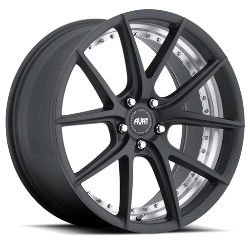 [20165F010146LT] AVAT AV1 20X9.5+40 5X120 MATTE BLACK (UNDER CUT) MACHINE*** STAGGERED***