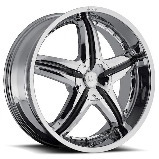 [DC262080NF15CH] DOLCE DC26 20X8+15 5X115+5X120 CHROME W/BLACK ACCENT