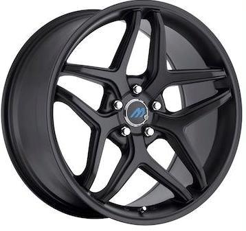 [M3-2085II35CSB] 2 CRAVE MACH M3 20X8.5+35 5X112 C.B 66.56 SATIN BLACK