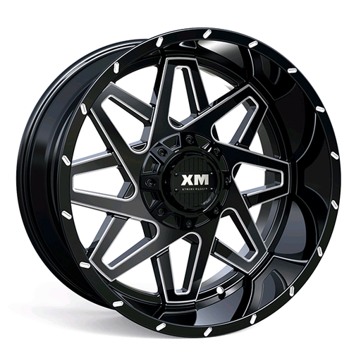 [XM313201034-12GBM] XTREME MUDDER XM-313 20X10-12 6X135+6X139.7 C.B 108 GLOSS BLACK MILLED