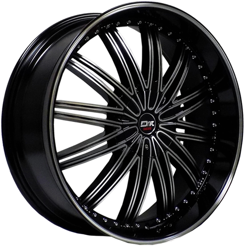[DR11229531+15BMF] DRIFT RACING DR11 L911 22X9.5+15 5X135+5X139.7 C.B 87.10 BLACK MACHINE FACE-BLACK LIP-MACHINE RIN
