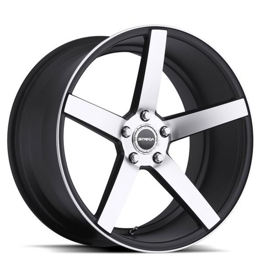 [S35451515GBM] STRADA PERFETTO 24X9+15 5X115 C.B 72.60 GLOSS BLACK MACHINED