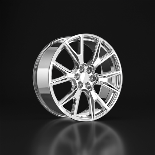 [2126229047+28C] 2126 CHVY, GM, CADILAC REPLICA 22X9+28 6X139.7 C.B 78.10 CHROME