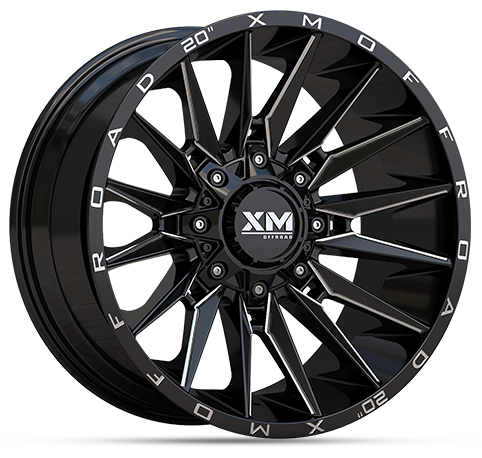 [XM352201075-18GBM] XTREME MUDDER XM-352 20X10-18 8X165.1 C.B 125 GLOSS BLACK MILLED