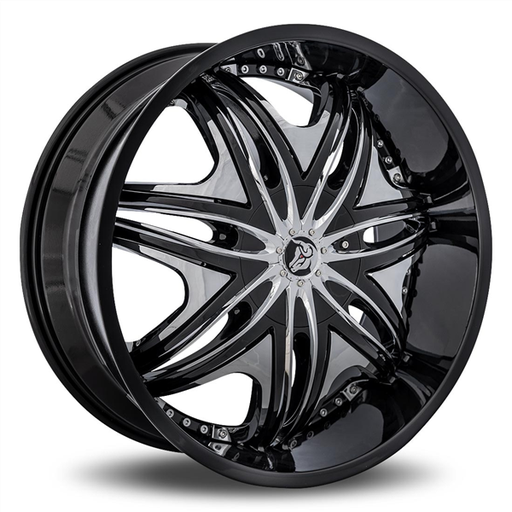 [MOR-261BLNK3078L] DIABLO MORPHEUS 26X10+30 6X139.7 ALL BLACK W/ CHROME INSERTS