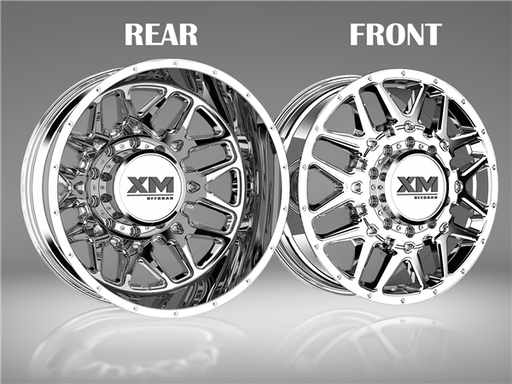 [XM900F2282575+105C] XTREME MUDDER XM-900 FRONT 22X8.25+105 8X165.1 C.B 121.30 CHROME