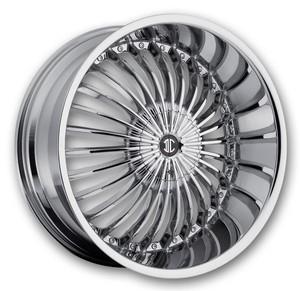 [N19-2295Z30MC] 2 CRAVE NO.19 22X9.5+30 DRILLED TO 5X112 C.B 78.30 CHROME