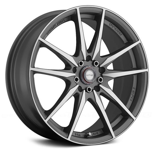 [NJ07770MA40DFS] NINJA NJ07 17X7+40 4X100+4X114.3 GRAY W/ MACHINED FACE DFS