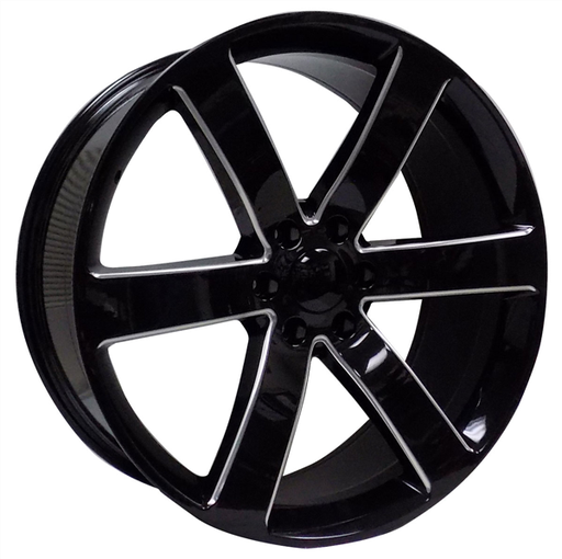 [LT651241013+30GBM] REPLICA LT651 CHEVY TRAILBLAZER SS 24X10+30 6X127 C.B 78.10 GLOSS BLACK MILLED