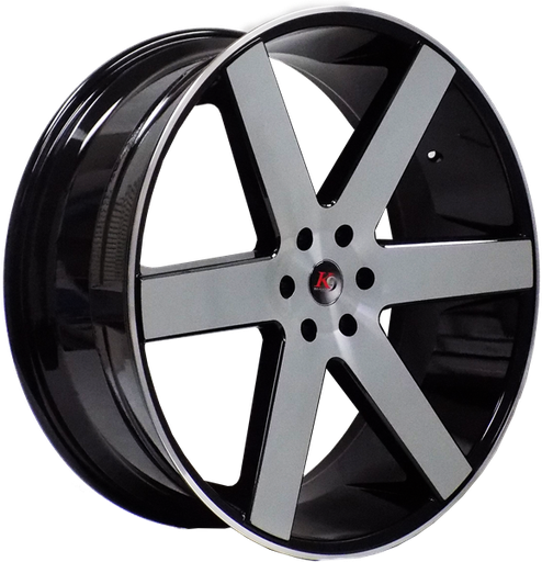[K96198241014+30MB] K9 K-03 6198 24X10+30 6X135 C.B 87.10 MB GLOSS BLACK MACHINE FACE