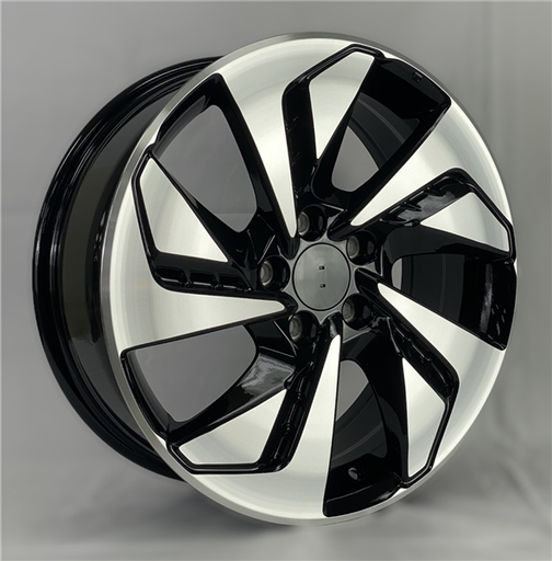 [H553187006+50BMF] H553 HONDA REPLICA 18X7+50 5X114.3 C.B 64.10 BLACK MACHINE FACE