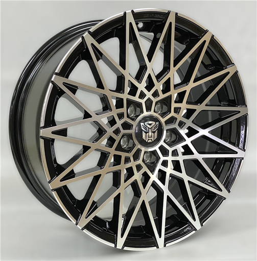 [JH477177035+38BMF] JH477 DR 17X7+38 5X108 C.B 73.10 BLACK MACHINE FACE