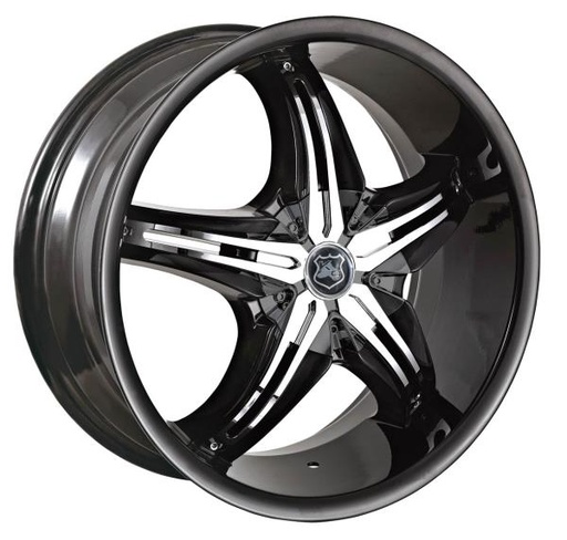 [K138-187519+35B+CI] K9 K138 18X7.5+35 4X100+4X114.3 C.B 73.1 BLACK CHROME INSERTS